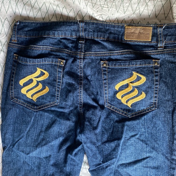 rocawear y2k denim bootcut flared low rise jeans - Picture 3 of 4